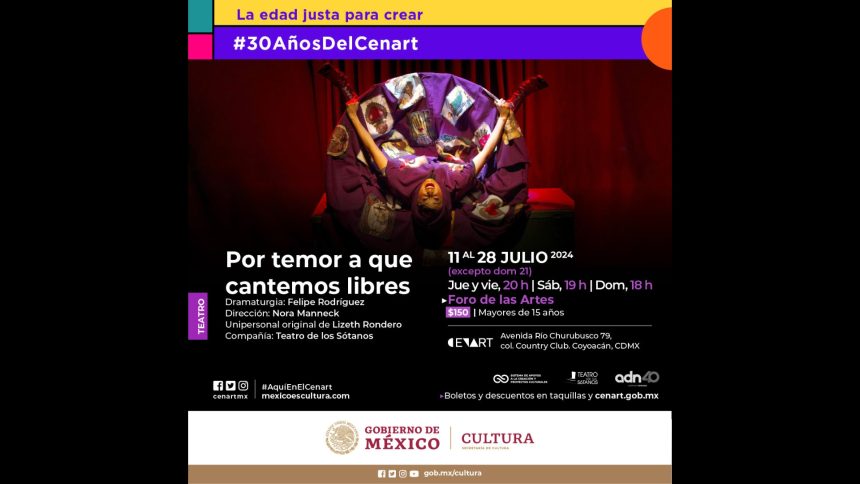 Julio de POR TEMOR A QUE CANTEMOS LIBRES en el CENART